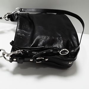 Vtg Coach Zoe Hobo w/2 straps, Black Patent Leather +gift